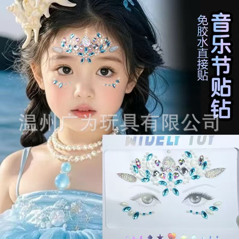 Makeup - Face Rhinestone Stickers Self Adhesive Crystal