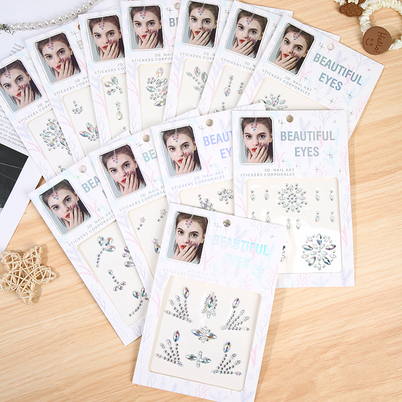 Face Rhinestone Stickers Self  - Makeup review and price