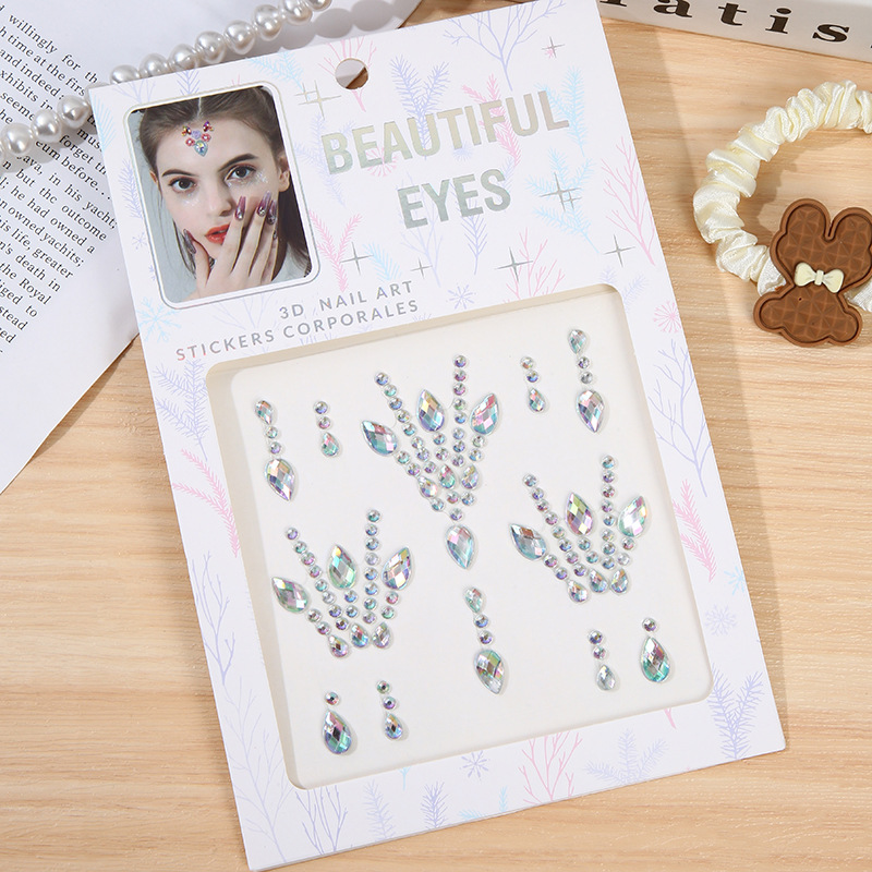 Face Rhinestone Stickers Self  - Makeup review and price