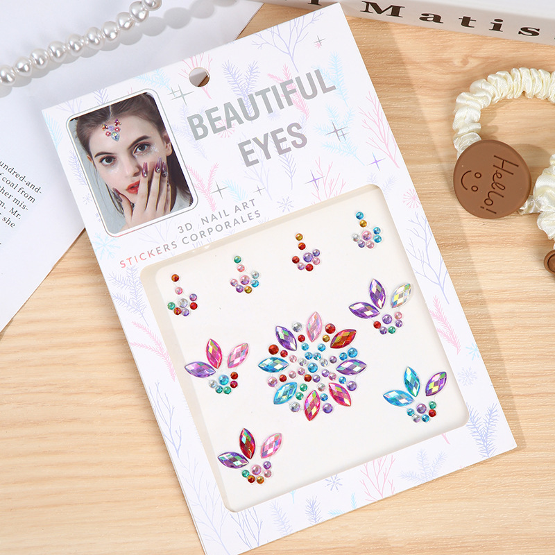 Face Rhinestone Stickers Self  - Makeup review and price