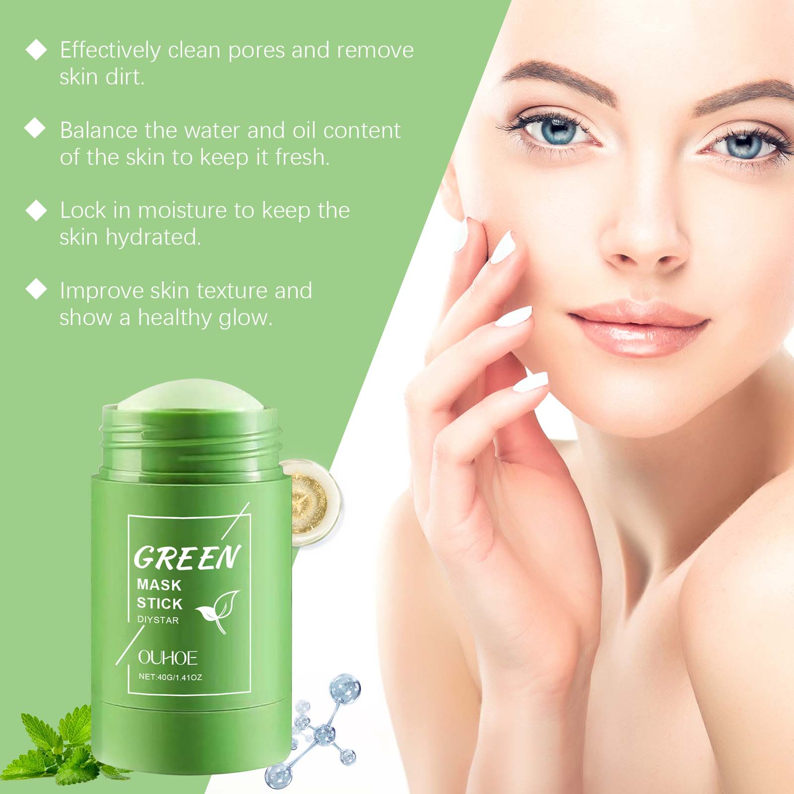 Green Tea Mask Stick for Face  - Green Tea Cleansing Clay Mask review and price
