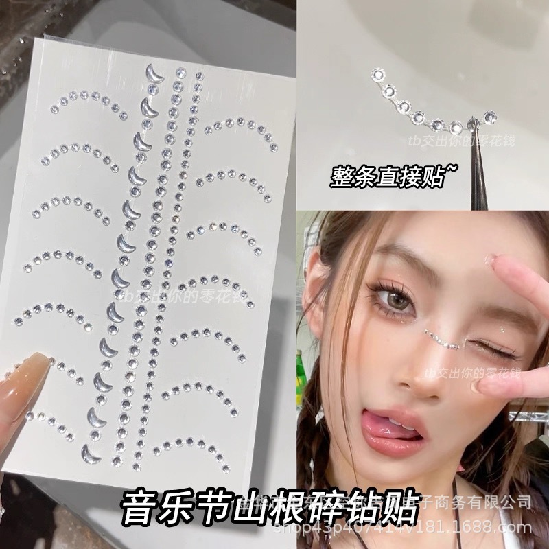 Rhinestone Face Stickers Star  - Makeup review and price