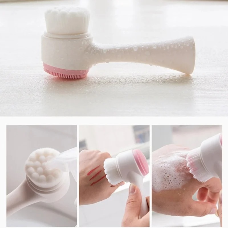 3D Double-sided Manual Facial  - Silicone Face Scrubber Electric review and price