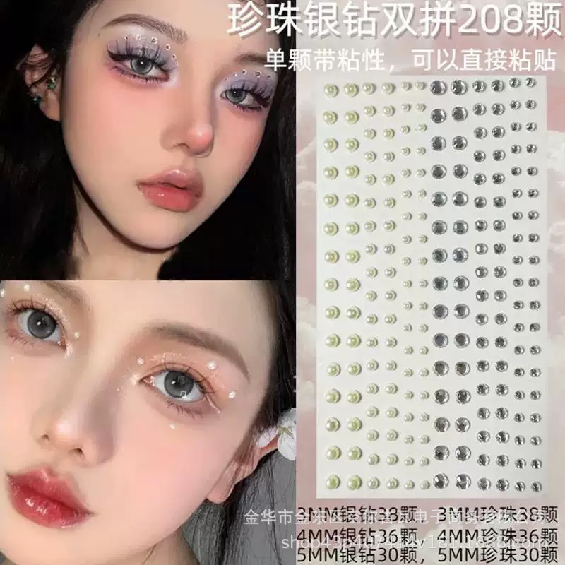 Waterproof Rhinestone Face Sti - Makeup review and price