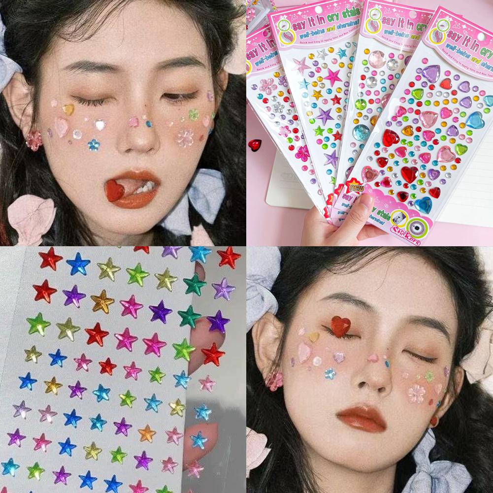 Self-Adhesive Face Rhinestones - Makeup review and price