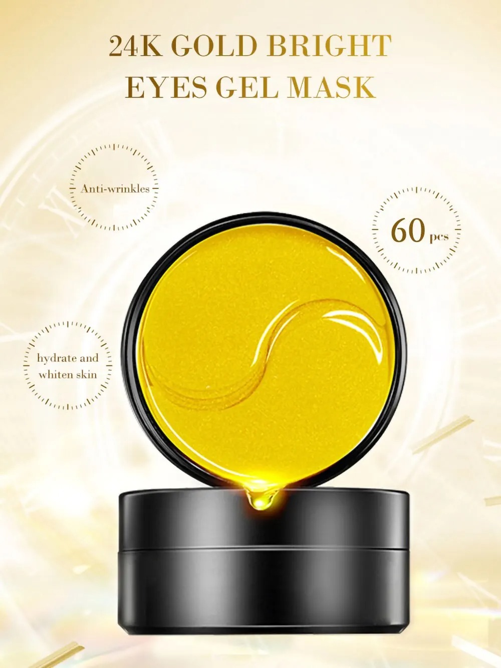 60pcs Golden Moisturizing Eye  - Collagen Under Eye Patches review and price