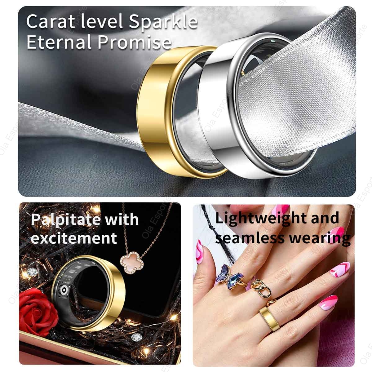 Titanium Alloy Smart Ring, Hea - Health Monitors review and price